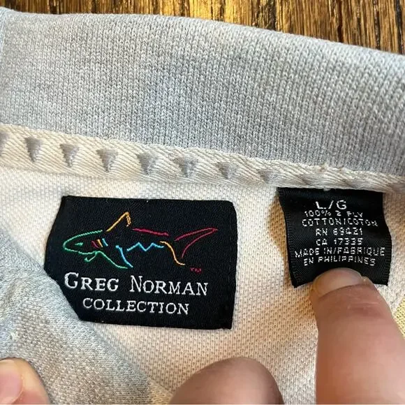 Greg Norman Collection Long Sleeve Polo Shirt Vintage Preppy 2000s Men's Large - Picture 5 of 7